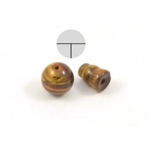 Bead 3 holes and cone tiger eye